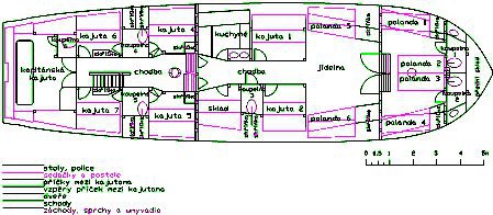 Vnitřní uspořádání lodi. Obr.: Archiv La Grace.